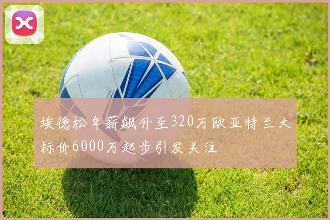 埃德松年薪飙升至320万欧亚特兰大标价6000万起步引发关注